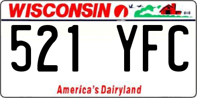WI license plate 521YFC