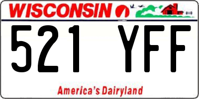 WI license plate 521YFF