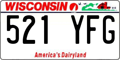 WI license plate 521YFG