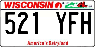 WI license plate 521YFH