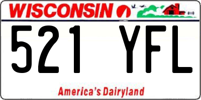 WI license plate 521YFL