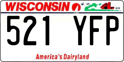 WI license plate 521YFP