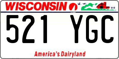WI license plate 521YGC