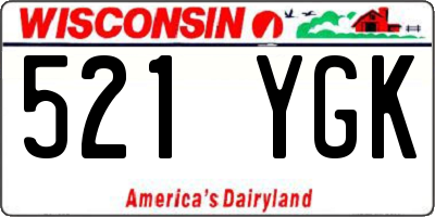 WI license plate 521YGK