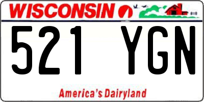 WI license plate 521YGN