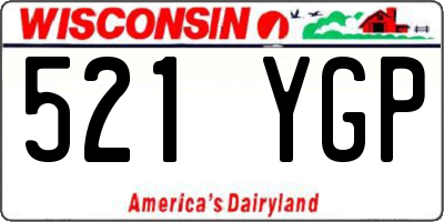 WI license plate 521YGP