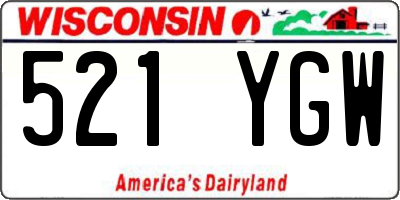 WI license plate 521YGW