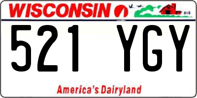WI license plate 521YGY