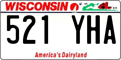 WI license plate 521YHA