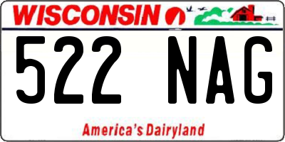 WI license plate 522NAG