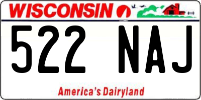 WI license plate 522NAJ