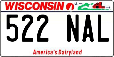 WI license plate 522NAL