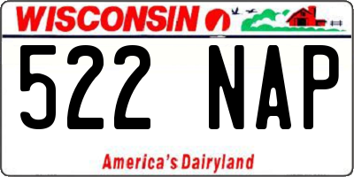 WI license plate 522NAP