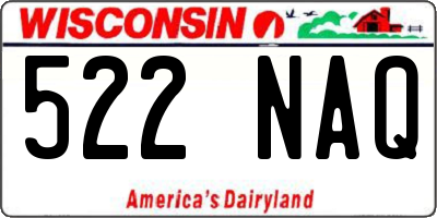 WI license plate 522NAQ