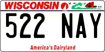 WI license plate 522NAY
