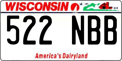 WI license plate 522NBB