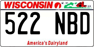 WI license plate 522NBD