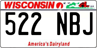 WI license plate 522NBJ