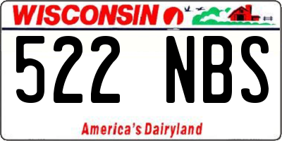 WI license plate 522NBS