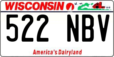 WI license plate 522NBV