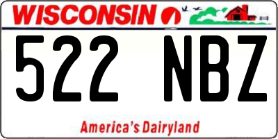 WI license plate 522NBZ