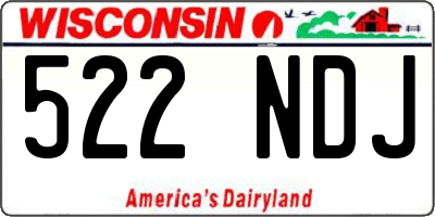 WI license plate 522NDJ