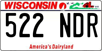 WI license plate 522NDR