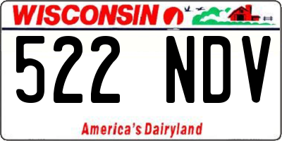 WI license plate 522NDV