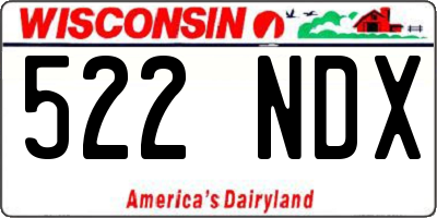 WI license plate 522NDX