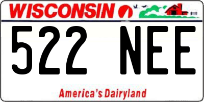 WI license plate 522NEE