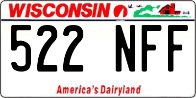 WI license plate 522NFF