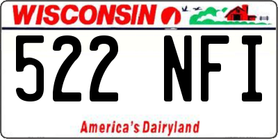 WI license plate 522NFI