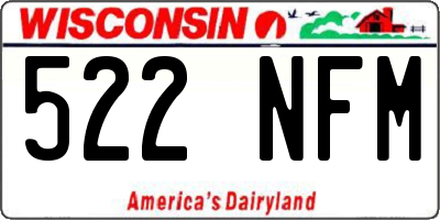 WI license plate 522NFM