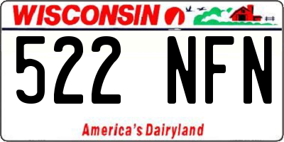 WI license plate 522NFN