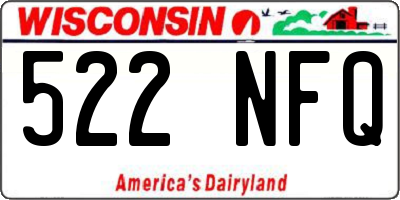 WI license plate 522NFQ