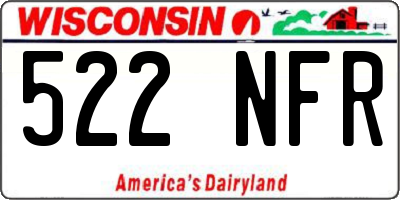 WI license plate 522NFR