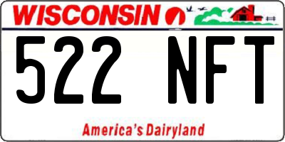 WI license plate 522NFT