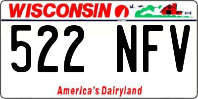 WI license plate 522NFV