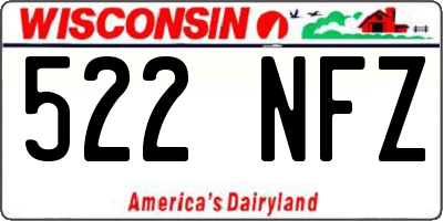 WI license plate 522NFZ