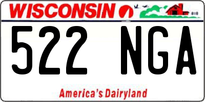 WI license plate 522NGA