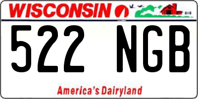 WI license plate 522NGB