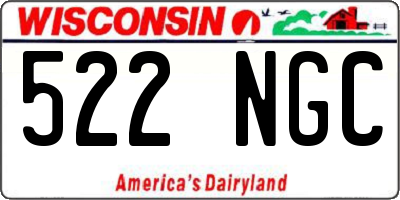 WI license plate 522NGC
