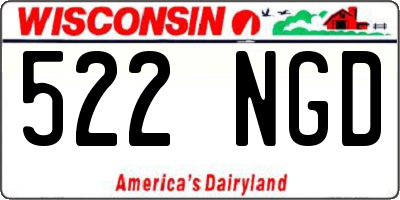 WI license plate 522NGD