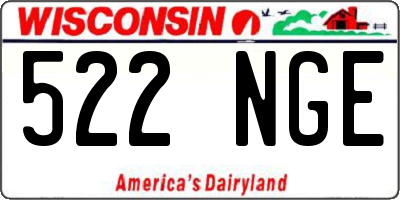 WI license plate 522NGE