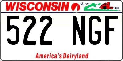 WI license plate 522NGF