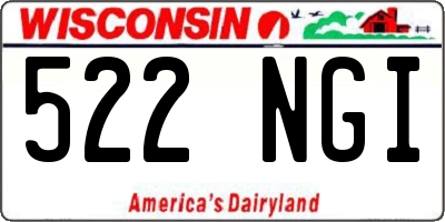 WI license plate 522NGI