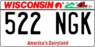 WI license plate 522NGK