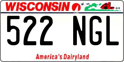 WI license plate 522NGL
