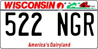 WI license plate 522NGR