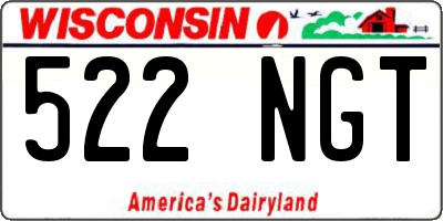 WI license plate 522NGT